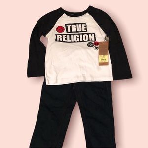 True Religion Boys LS Raglan Tee & Jeans Set